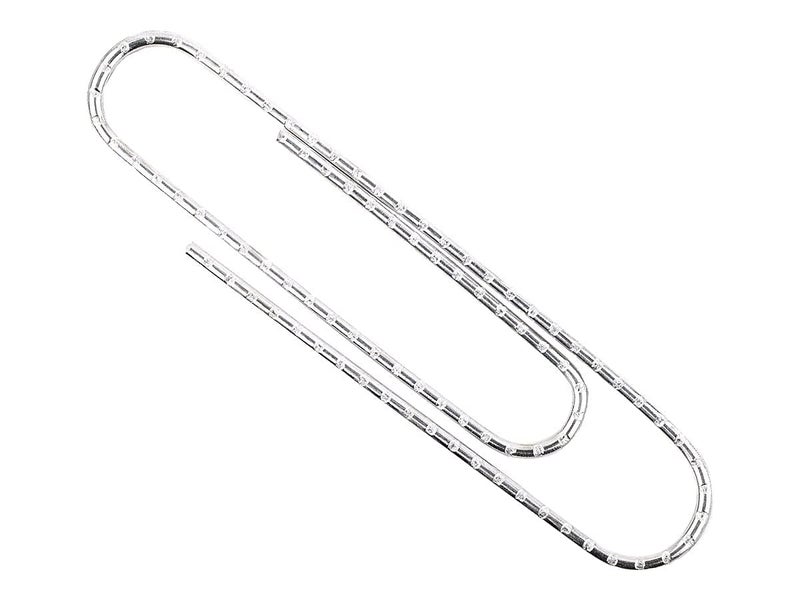 ACCO Brands ACCO Non-Skid Paper Clips, No.4 Jumbo Size, Silver, Box of 100 Clips, 1 Box (72585) - Image 1